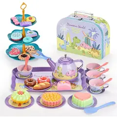 GENERICO - Set De Tazas De Te Maleta De Juguete Para Niñas Dinosaurio