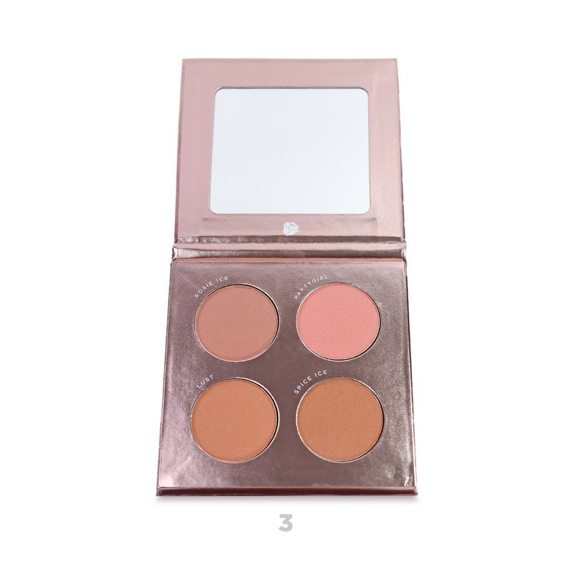 DOLCE BELLA - PALETA DE RUBORES X4 TONOS CON ESPEJO 3 DOLCE BELLA