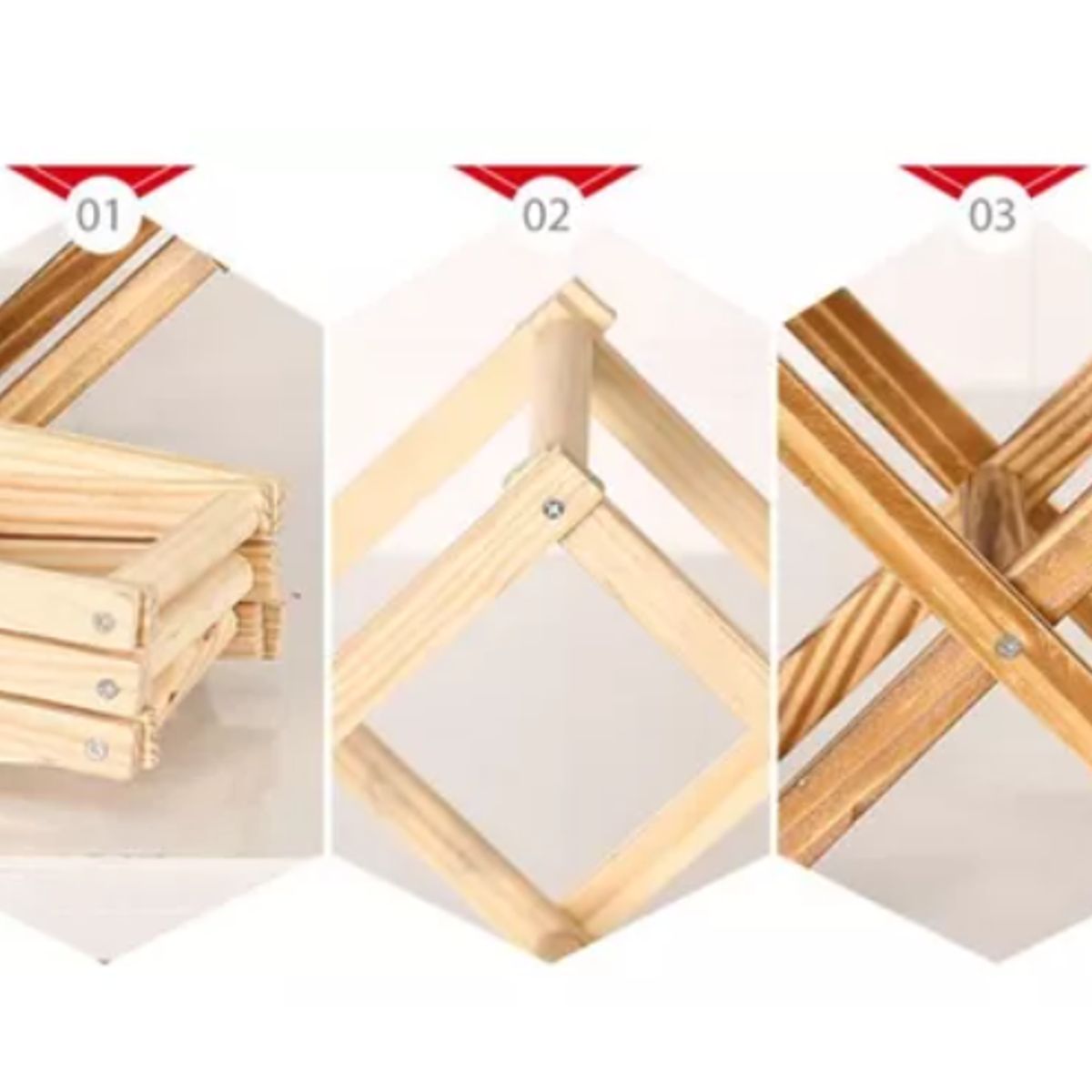 GENERICO - Organizador Plegable De Madera De 10 Botellas Botellero MARRON OSCURO