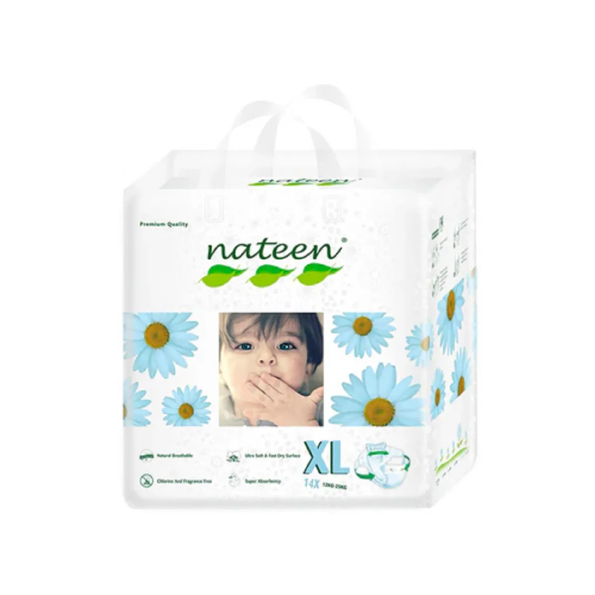 NATEEN - Pañales PREMIUM para bebe marca nateen talla XL 112 unidades