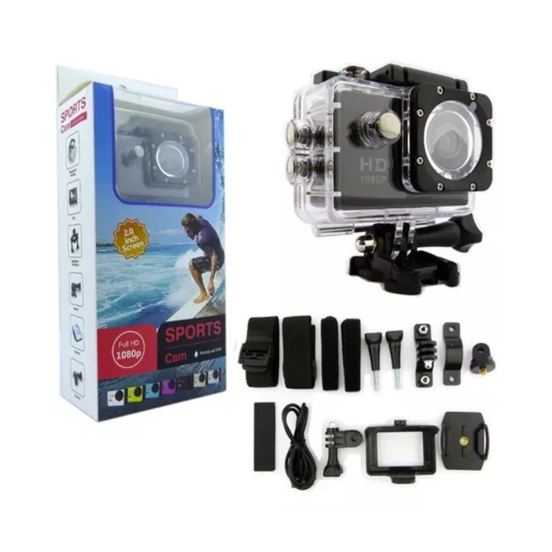 GENERICO - Camara Deportiva Acuática Tipo Go Pro Full Hd 1080