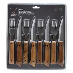 WAYU - SET CUCHILLOS Y TENEDORES PRM 8 PIEZAS