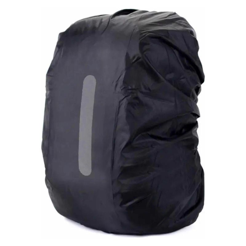 GENERICO - Cubre Mochila Cobertor Impermeable Reflectante Funda 40Lts Negro