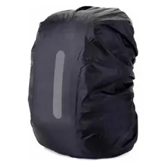 GENERICO - Cubre Mochila Cobertor Impermeable Reflectante Funda 40Lts Negro