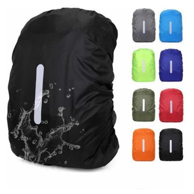 Imagen 2 del producto Cubre Mochila Cobertor Impermeable Reflectante Funda 40Lts Negro