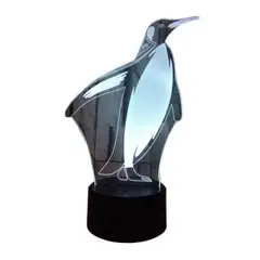 GENERICO - Lámpara Led Ilusión 3d Pinguino De 7 Colores