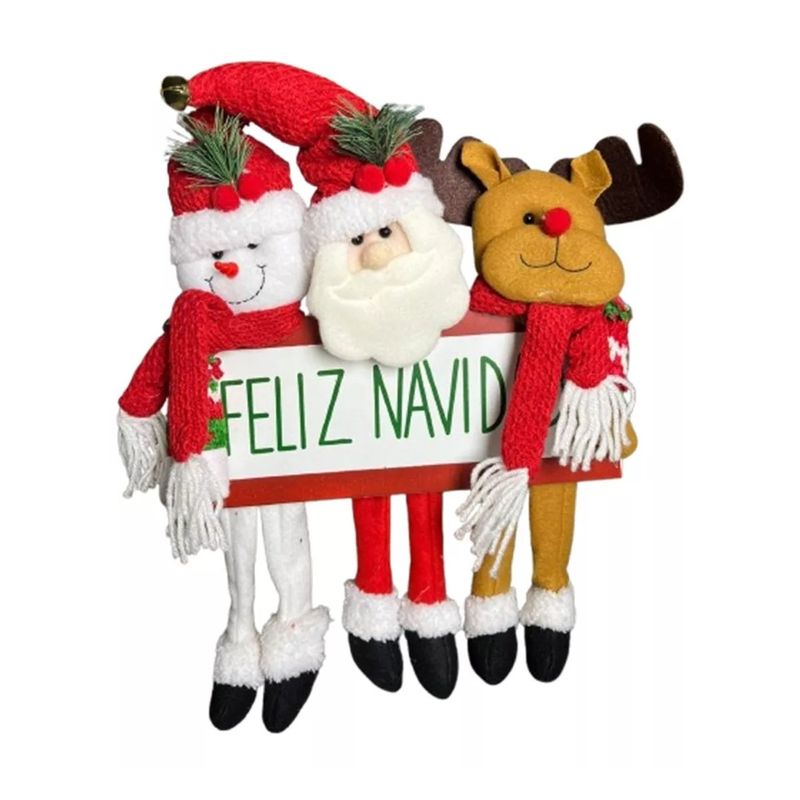 GENERICO - Adorno Colgante Feliz Navidad Decoración Puerta Hogar Pascuero