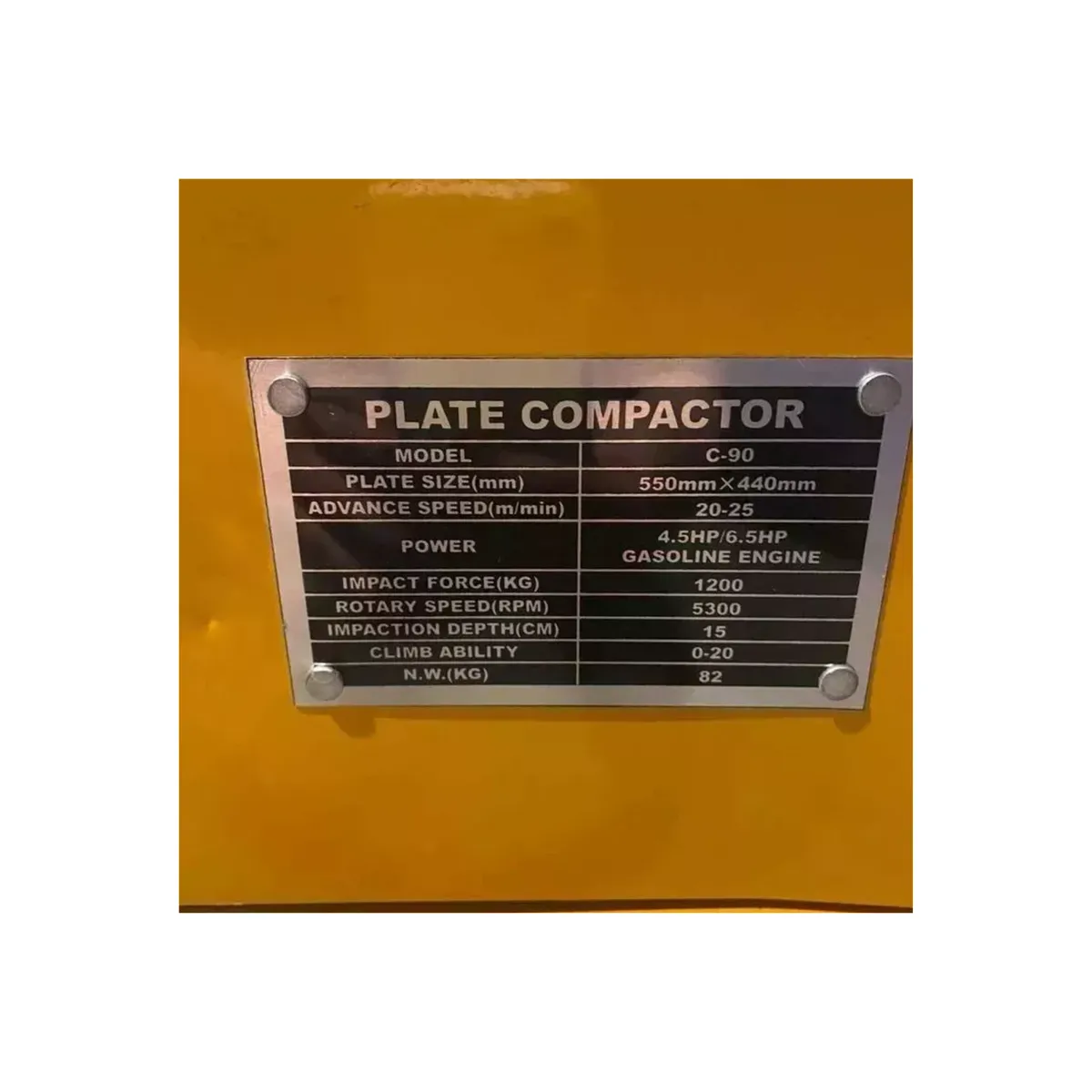GENERICO - Placa Compactadora A Gasolina 6.5 Hp - 15kn - 90kgs Xkp