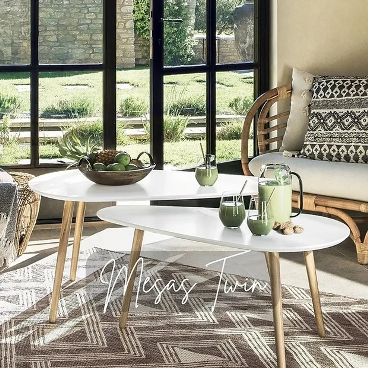 HABITA2 CHILE - Mesa de centro Twin-Blanca