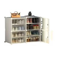 Zapatero Organizador De Zapatos 2 Pisos Estrecho Bonito BLANCO