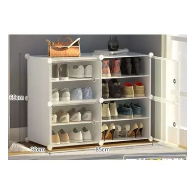 Imagen 2 del producto Zapatero Organizador De Zapatos 2 Pisos Estrecho Bonito BLANCO