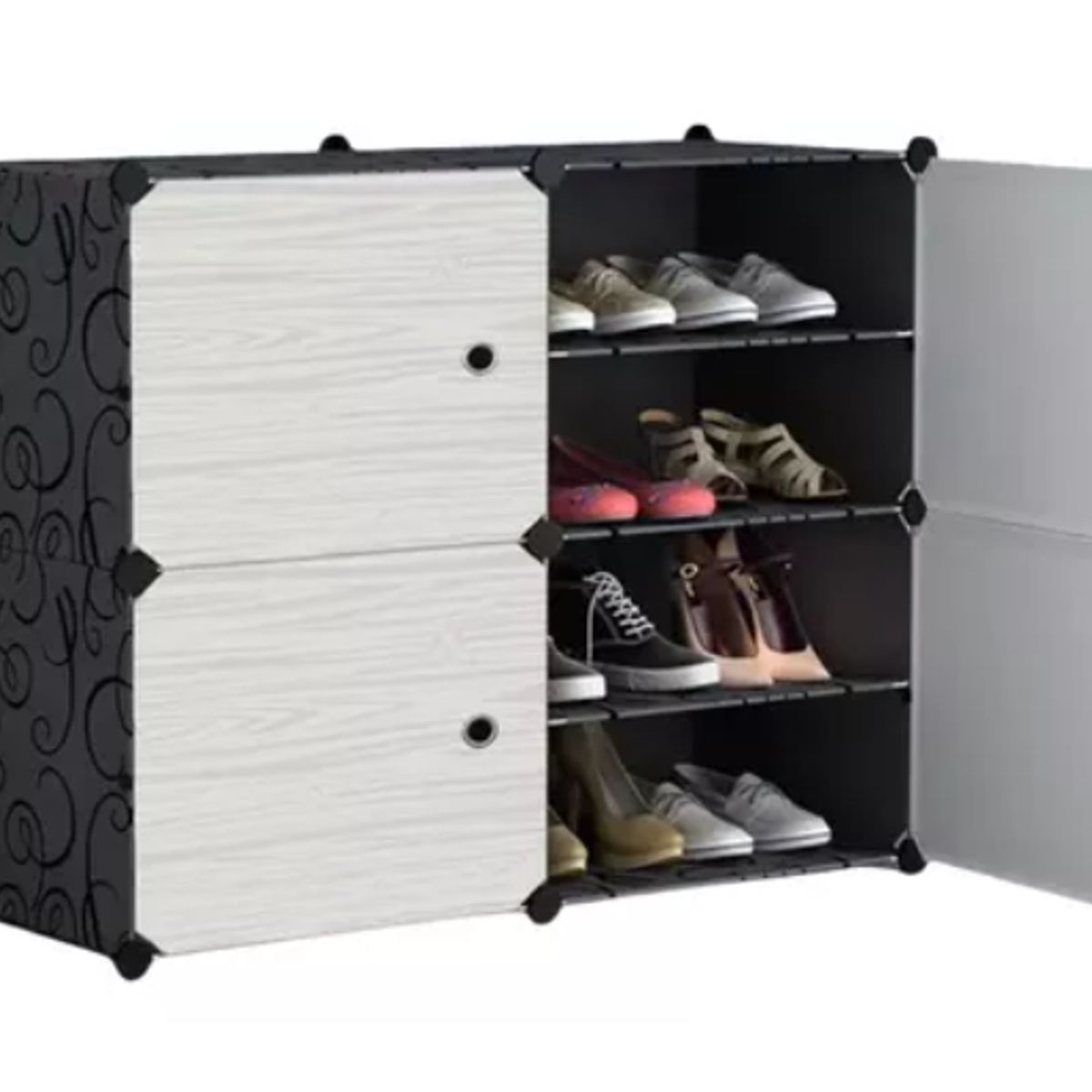 GENERICO - Zapatero Organizador De Zapatos 2 Pisos Estrecho Bonito NEGRO