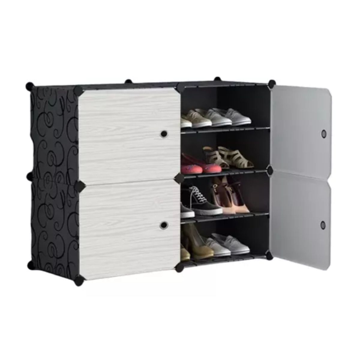 GENERICO - Zapatero Organizador De Zapatos 2 Pisos Estrecho Bonito NEGRO