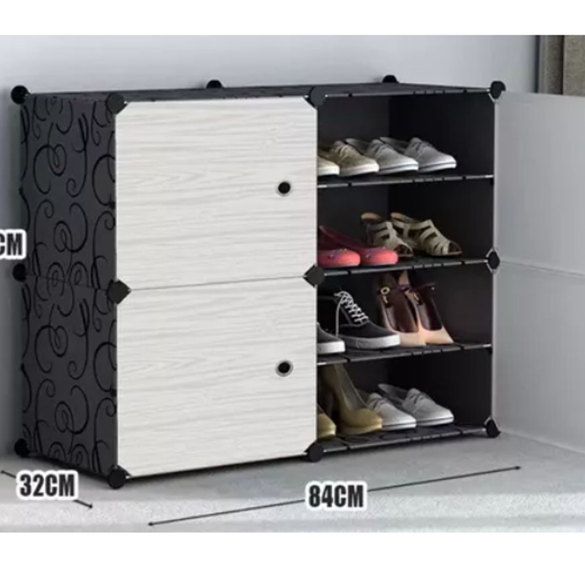 GENERICO - Zapatero Organizador De Zapatos 2 Pisos Estrecho Bonito NEGRO