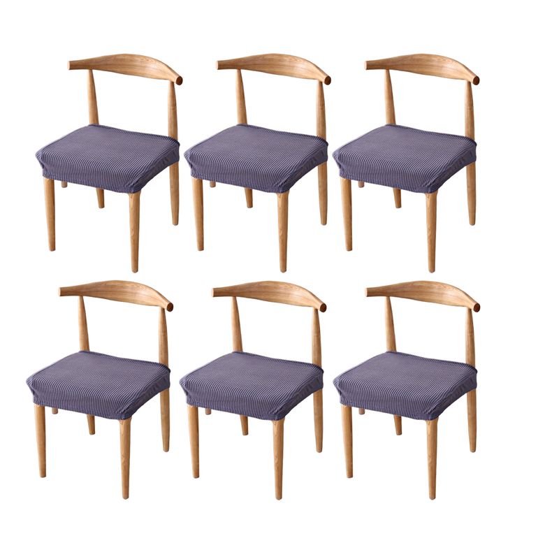 GENERICO - Set De 6 Funda De Cojín De Silla Elástica Sin Respaldo Gris