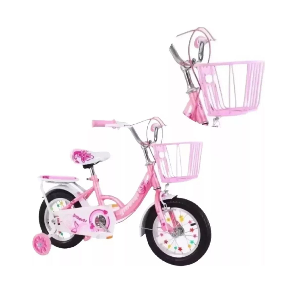 GENERICO - Bicicleta Infantil De Niña Aro 20 Color Rosa