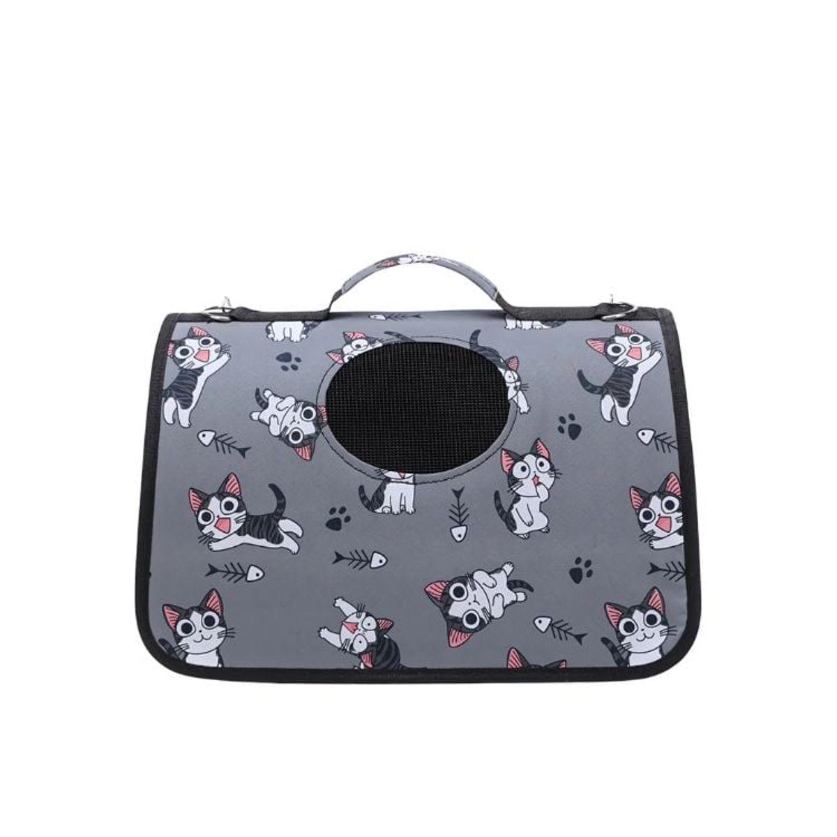 CRUSEC - Bolso De Traslado Para Gatos o Perros De Raza Pequeña - Gris