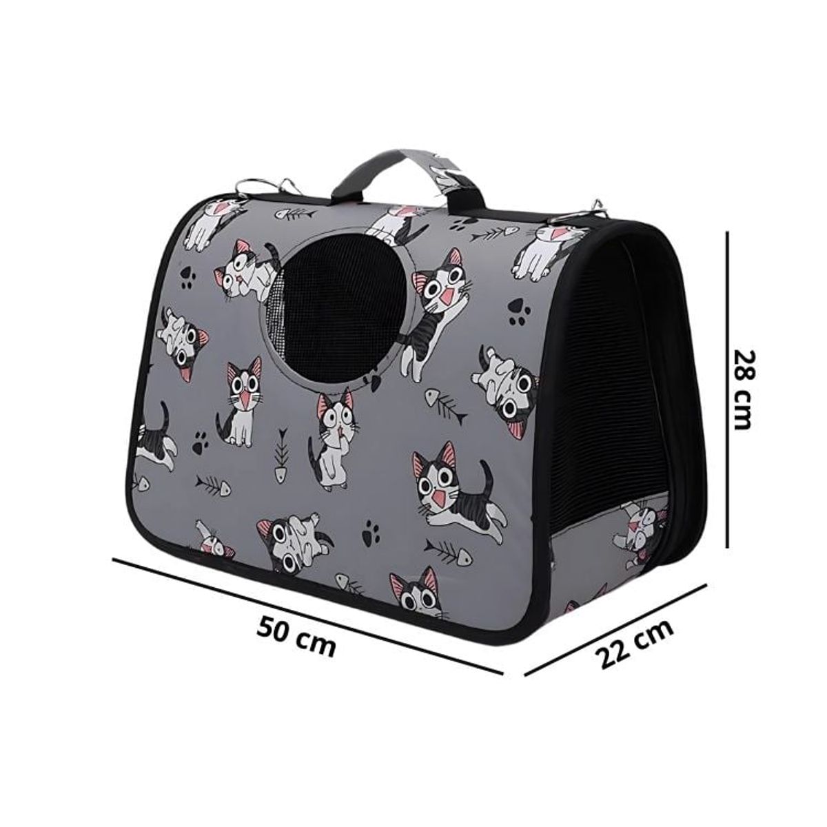 CRUSEC - Bolso De Traslado Para Gatos o Perros De Raza Pequeña - Gris