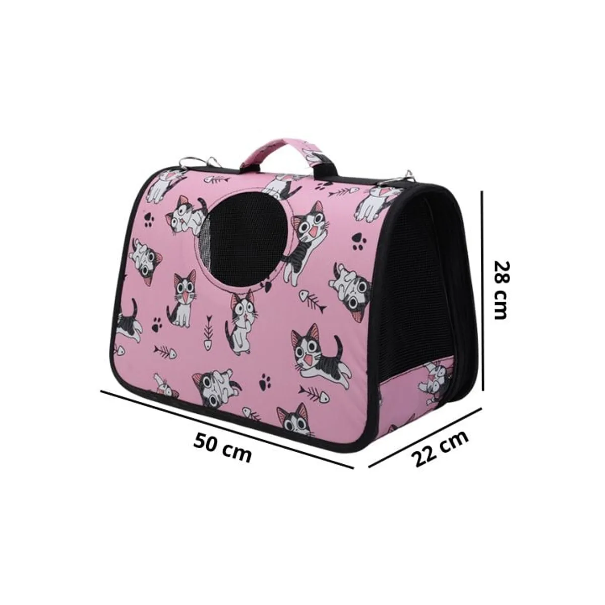 CRUSEC - Bolso De Traslado Para Gatos o Perros De Raza Pequeña - Rosa