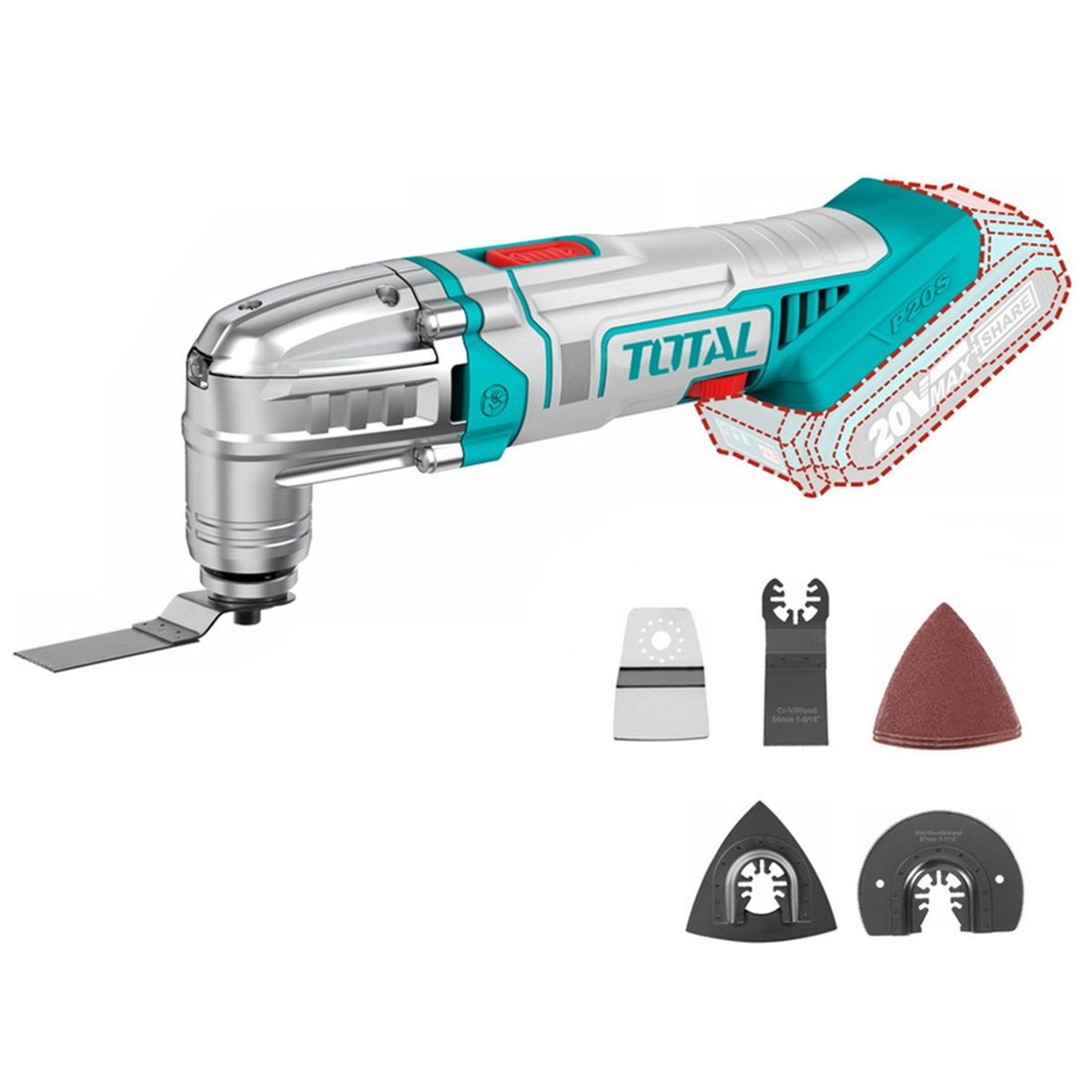 TOTAL TOOLS - Herramienta Oscilante Multiuso 20v Total Tmli2022