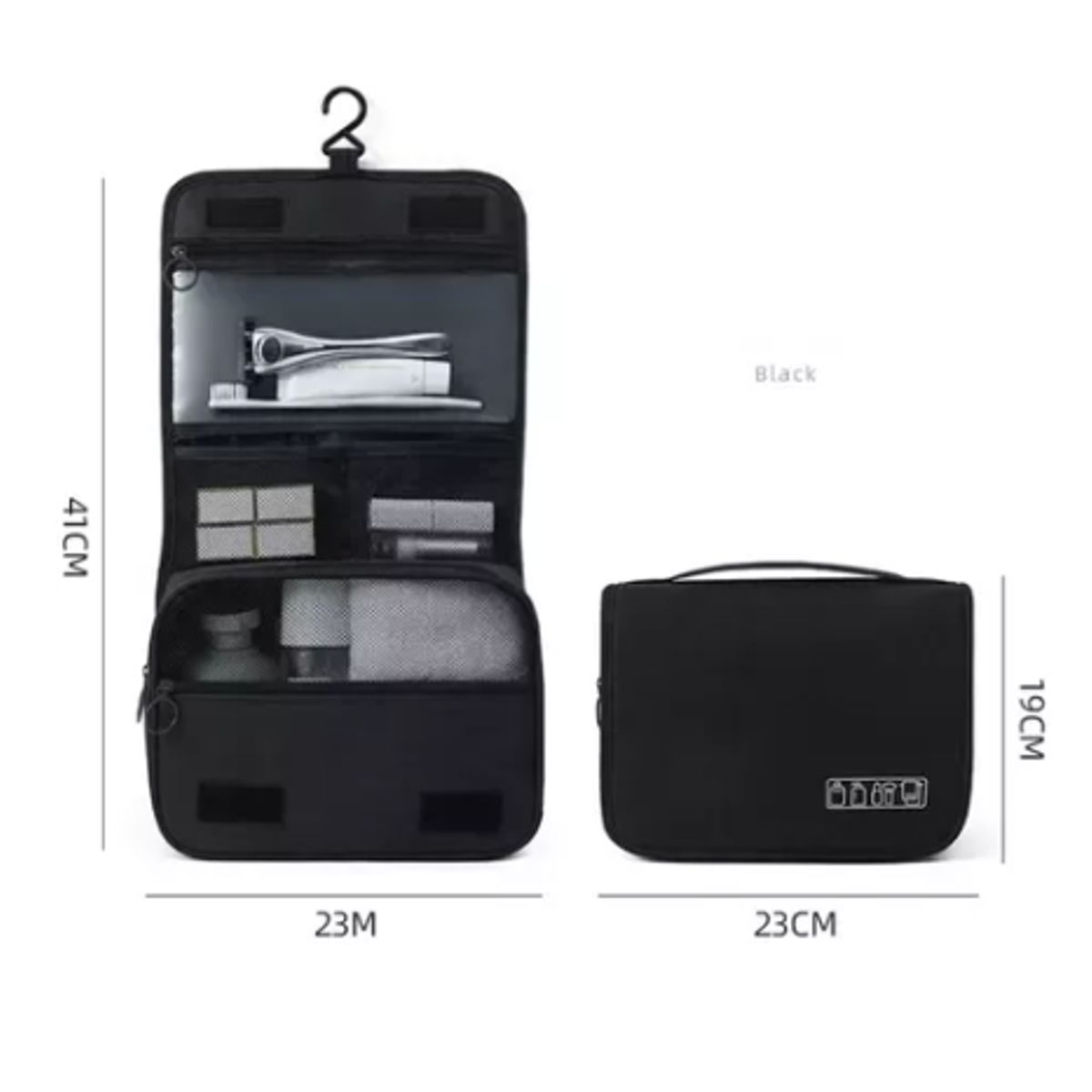 GENERICO - Bolsa Viaje Cosmetico Organizador De Maquillaje Impermeable NEGRO