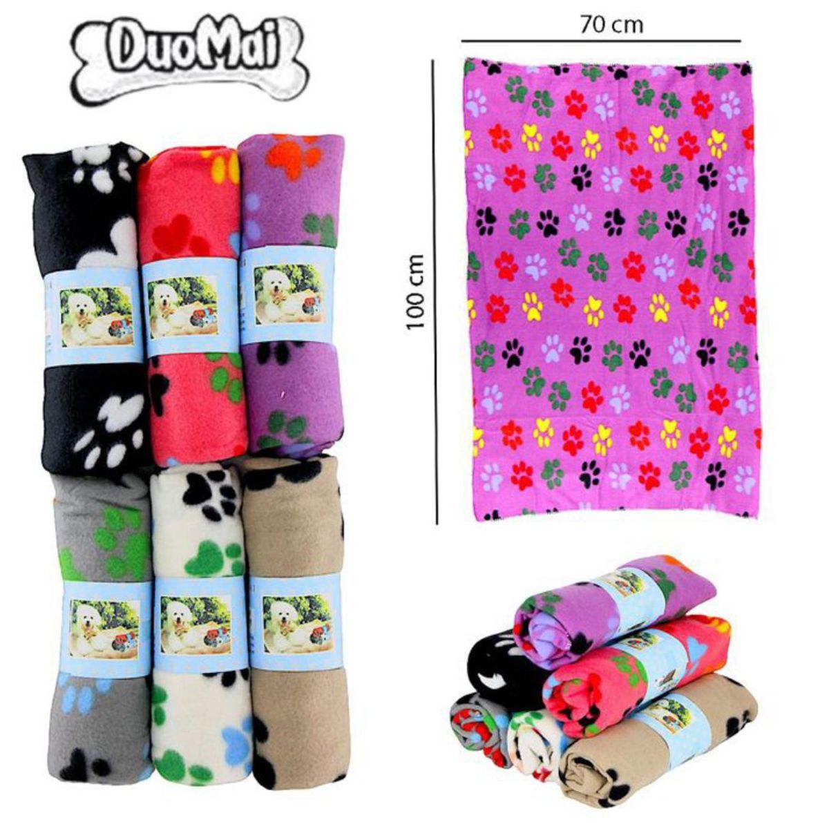 GENERICO - Manta Polar Para Mascotas 70x100cm Manta Frazada