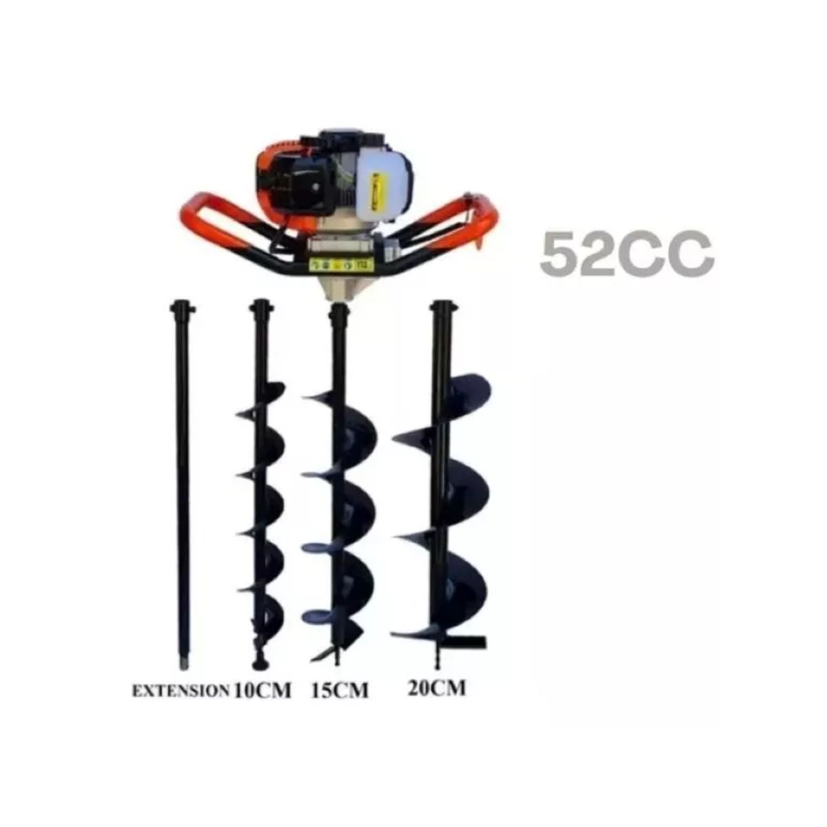 GENERICO - Ahoyador Barreno +3 Brocas + Extensión Licencia Japonés 52cc