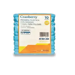 CRAMBERRY - Pechera Plastica Con Mangas Y Ojal Cranberry 10 Unidades