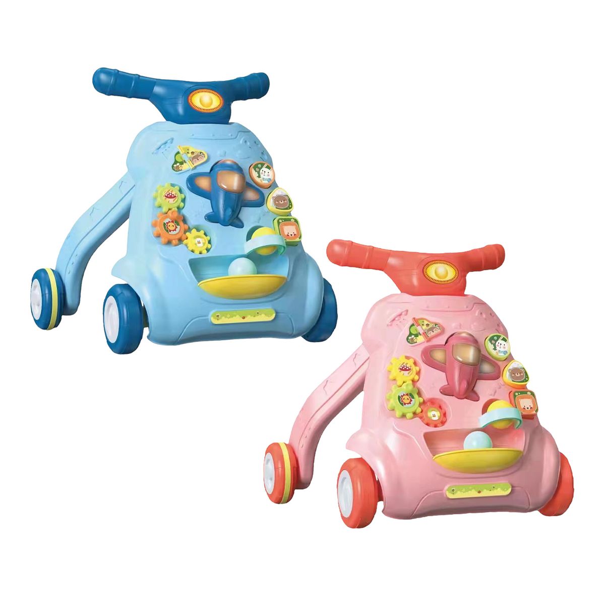 GENERICO - Caminadora musical para bebe rosada