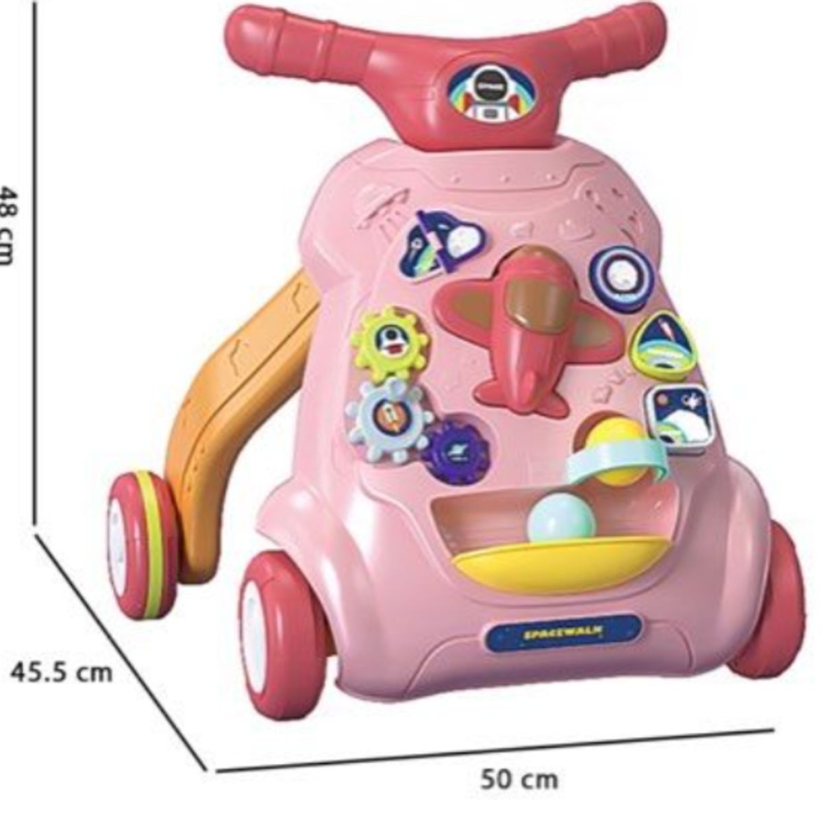 GENERICO - Caminadora musical para bebe rosada