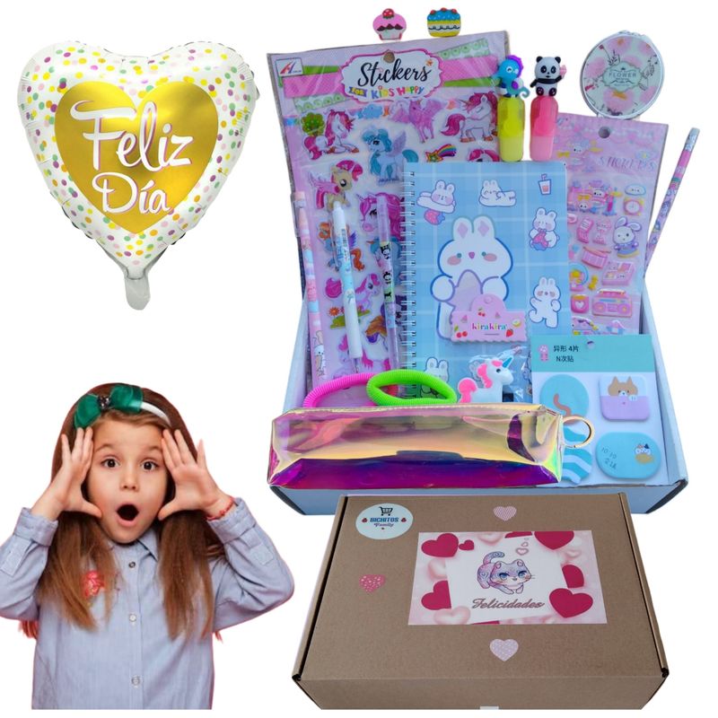 GENERICO - Set libreta A5 + accesorios de papelería regalo kawaii sorpresa
