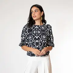 NATALIA SEGUEL - Polera Abril Manga Corta Tribal