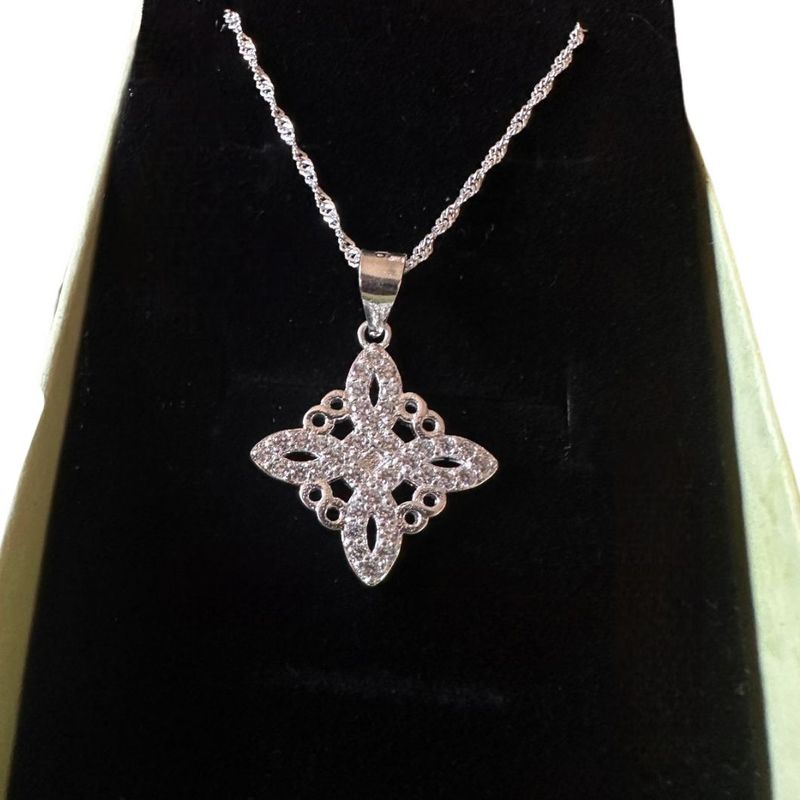 GENERICO - Collar Nudo De Brujas Proteccion Plata Fina Con Microcircon