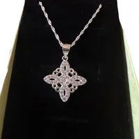 Collar Nudo De Brujas Proteccion Plata Fina Con Microcircon