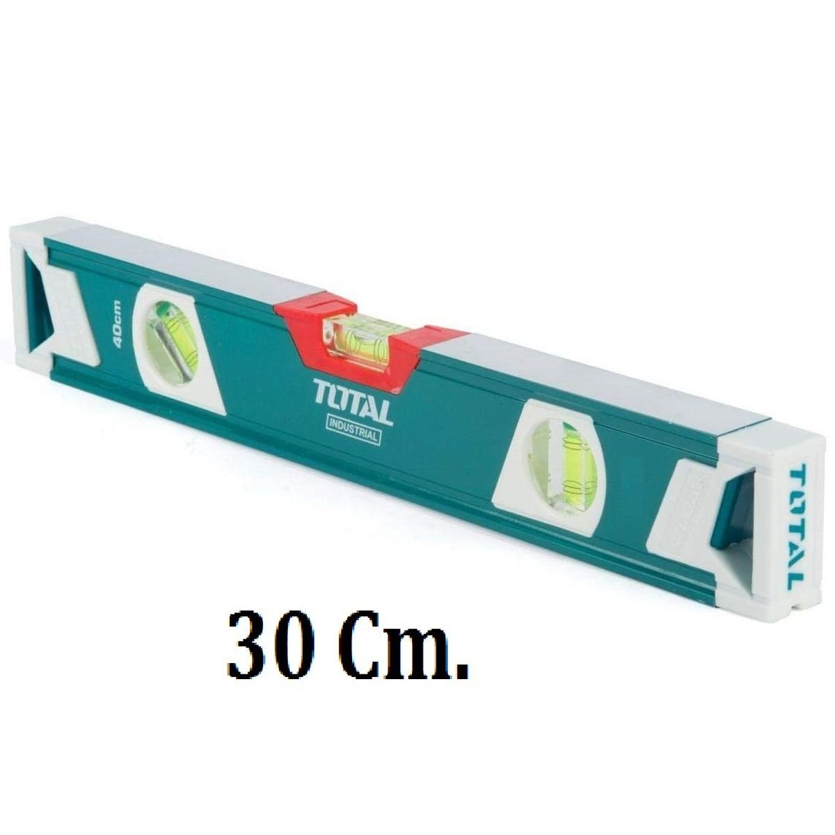 TOTAL - Nivel Aluminio 3 Burbujas 30cm Marca Total TMT2306