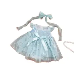 GENERICO - Ajuar para muñeca Reborn 55cm- 4 pzs-celeste