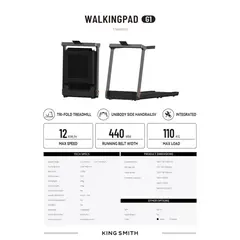 KINGSMITH - Walkingpad Trotadora G1 12KM - Negro