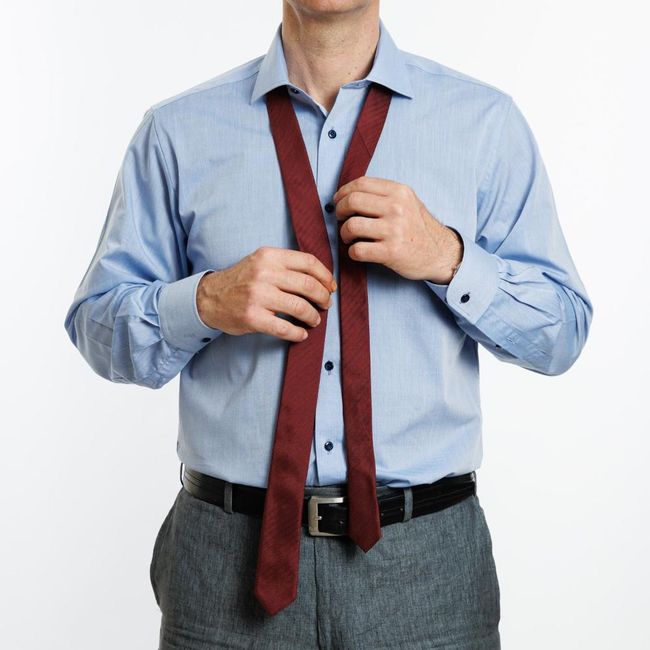 VANDINE - Camisa  Etiqueta Roja Chambré Azul V25-1.1