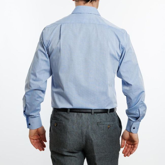 VANDINE - Camisa  Etiqueta Roja Chambré Azul V25-1.1