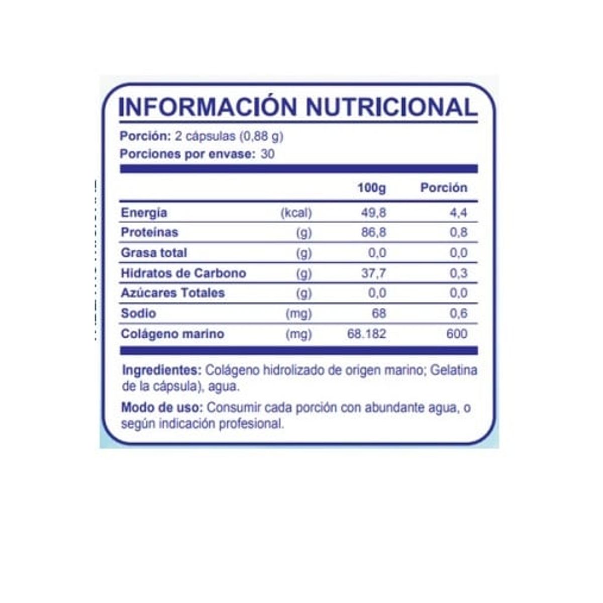 FNL - Colageno Hidrolizado Marino Fnl 120 Caps 2x60.