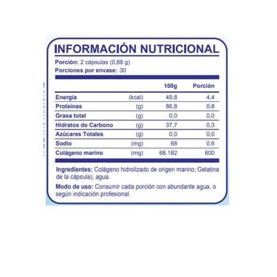 Imagen 2 del producto Colageno Hidrolizado Marino 120 Caps 2x60.