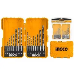 INGCO - Set De Brocas Surtidas Madera, metal, concreto 16 Pcs.