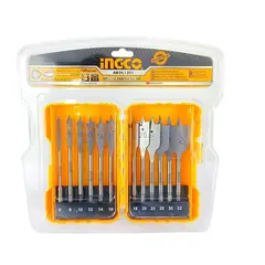 INGCO - Set Brocas de Acero 12 Piezas Para Madera