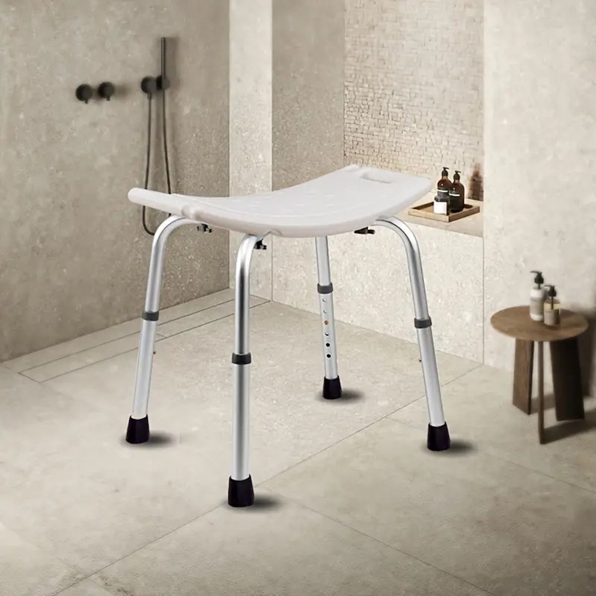 GENERICO - Silla Para Baño Sin Respaldo Antideslizante