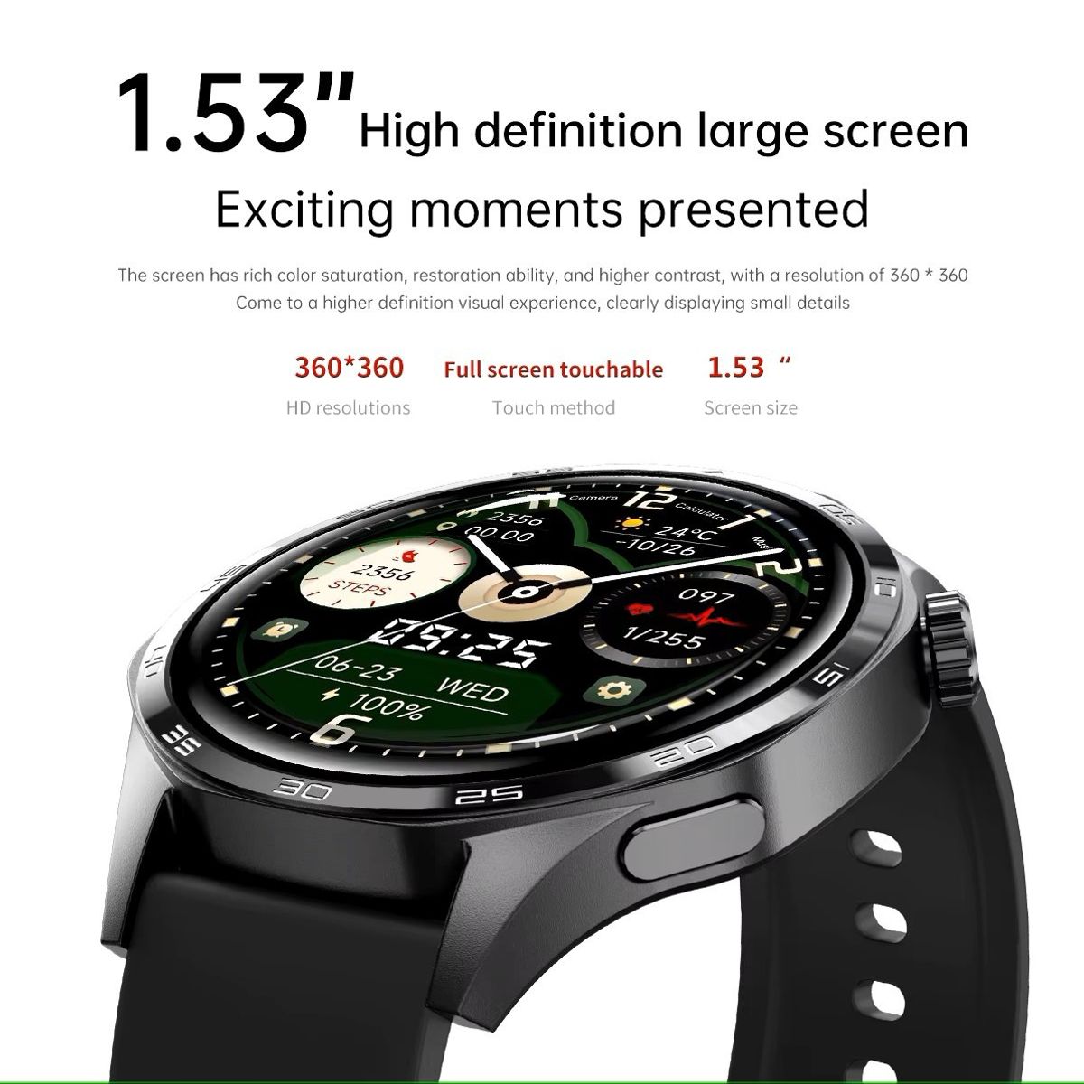 GENERICO - Smartwatch Pantalla HD Llamadas Bluetooth Monitoreo de Salud IP67