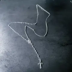 MALEVO JOYAS - Rosario de plata hombre FIRMEZA
