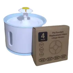 GENERICO - Bebedero Electrico De Agua 24lts Luz Led + Pack X4 Filtros