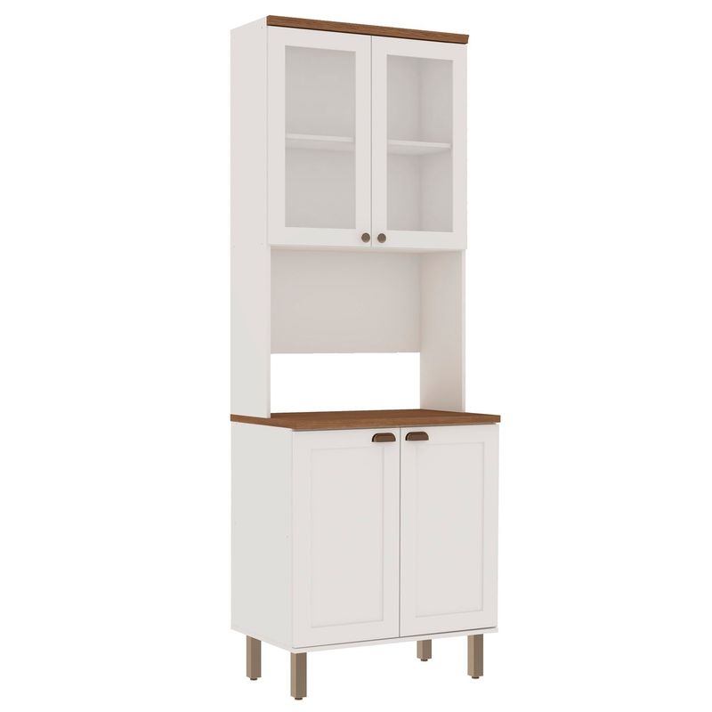 DF HOME - Despensa Alta para Horno 2 Puertas de Vidrio 800 Studio - Blanco 1534.0002