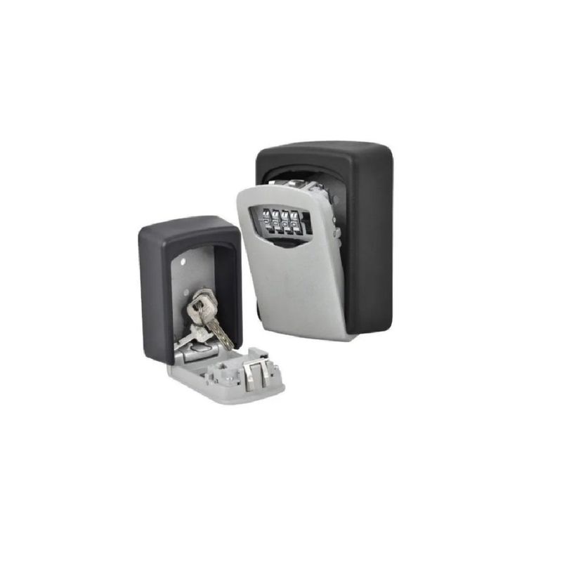 GENERICO - Caja Seguridad Porta Llave Candado Clave Para Muro Colgador Grey