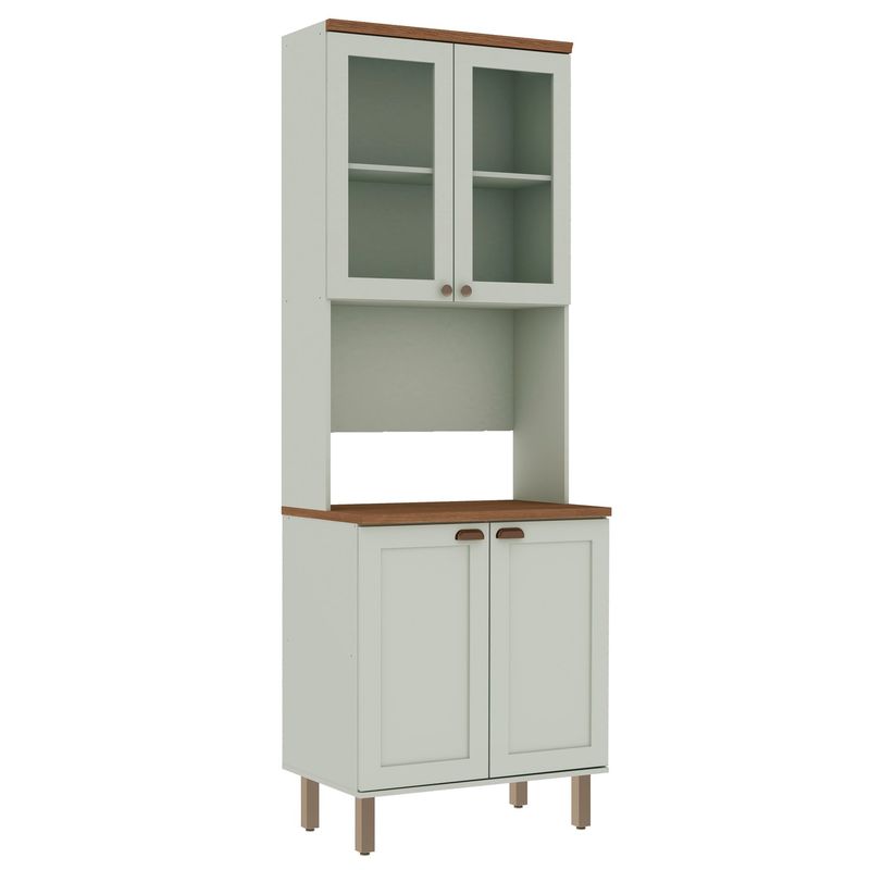 DF HOME - Despensa Alta para Horno 2 Puertas de Vidrio 800 Studio - Verde Menta 1534.0001